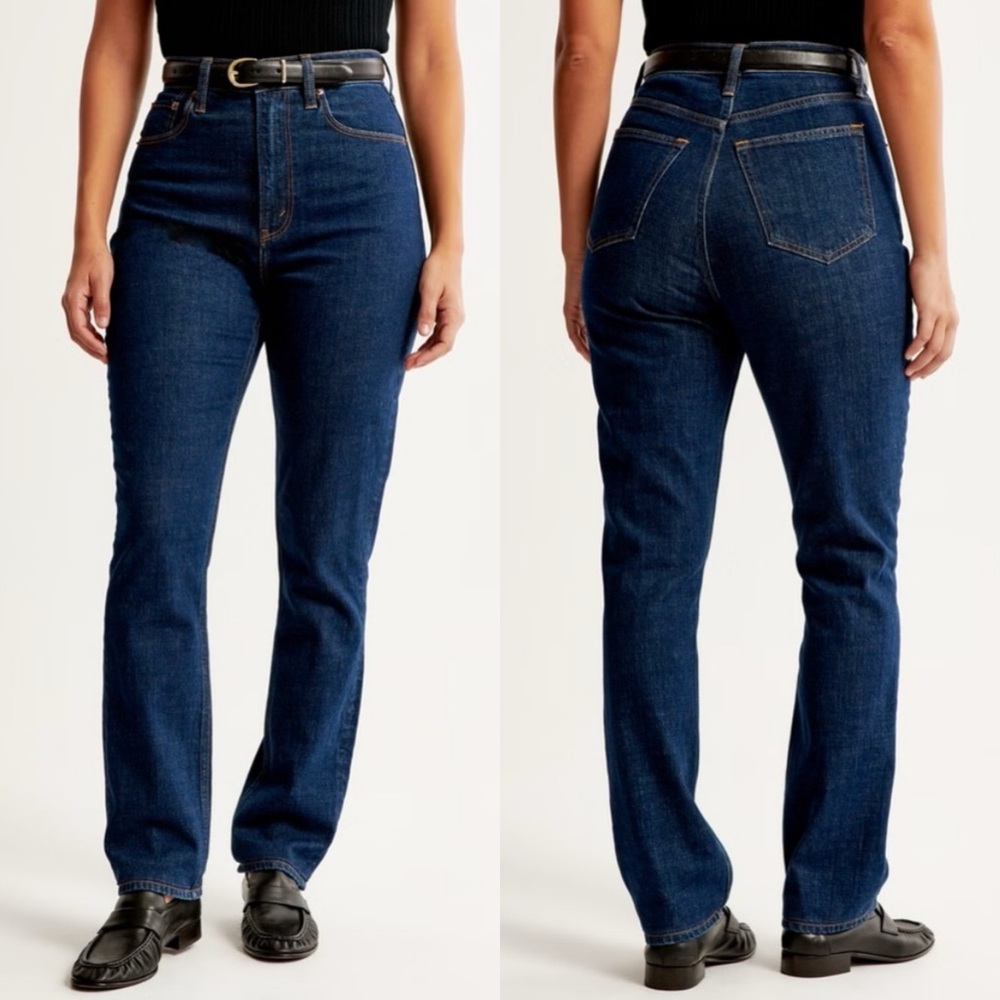 Abercrombie The 90s Straight Leg Ultra High Rise Jeans Curve Love